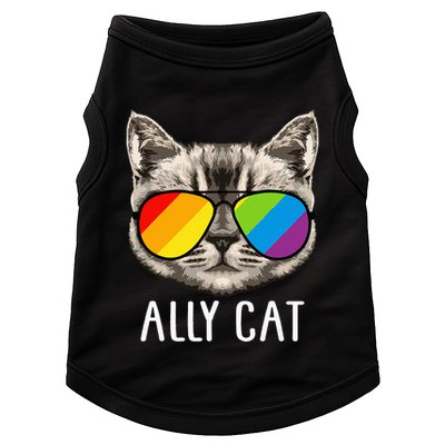 Ally Cat Ally Cat LGBTQ+ LGBT Flag LGBT Ally Cat Doggie Tank