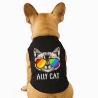 Ally Cat Ally Cat LGBTQ+ LGBT Flag LGBT Ally Cat Doggie Tank