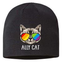 Ally Cat Ally Cat LGBTQ+ LGBT Flag LGBT Ally Cat Sustainable Beanie