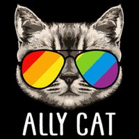Ally Cat Ally Cat LGBTQ+ LGBT Flag LGBT Ally Cat Sustainable Beanie