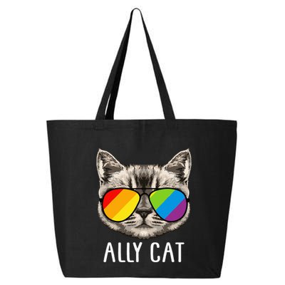Ally Cat Ally Cat LGBTQ+ LGBT Flag LGBT Ally Cat 25L Jumbo Tote