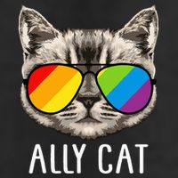 Ally Cat Ally Cat LGBTQ+ LGBT Flag LGBT Ally Cat 25L Jumbo Tote