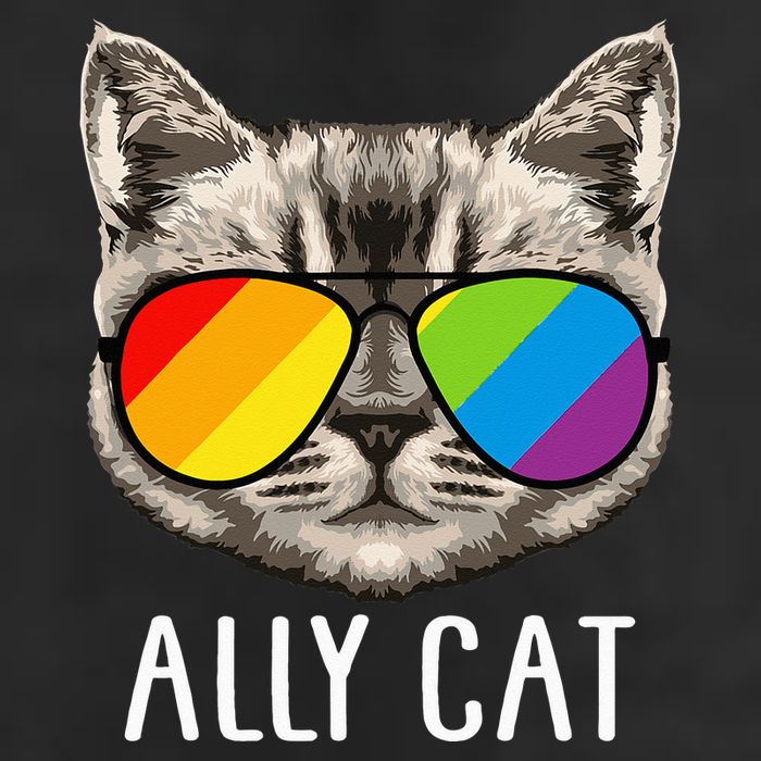 Ally Cat Ally Cat LGBTQ+ LGBT Flag LGBT Ally Cat 25L Jumbo Tote