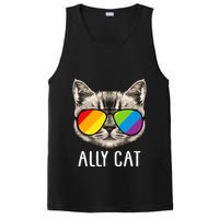 Ally Cat Ally Cat LGBTQ+ LGBT Flag LGBT Ally Cat PosiCharge Competitor Tank