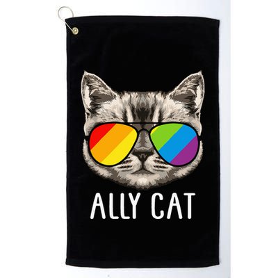 Ally Cat Ally Cat LGBTQ+ LGBT Flag LGBT Ally Cat Golf Towel