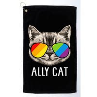 Ally Cat Ally Cat LGBTQ+ LGBT Flag LGBT Ally Cat Golf Towel