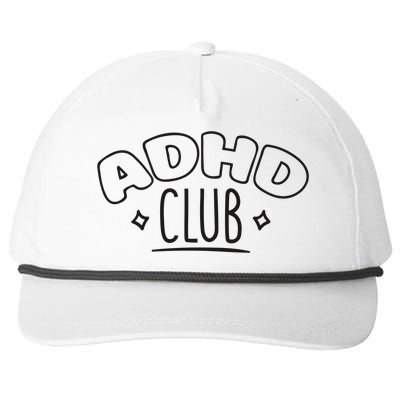 ADHD CLUB Snapback Five-Panel Rope Hat