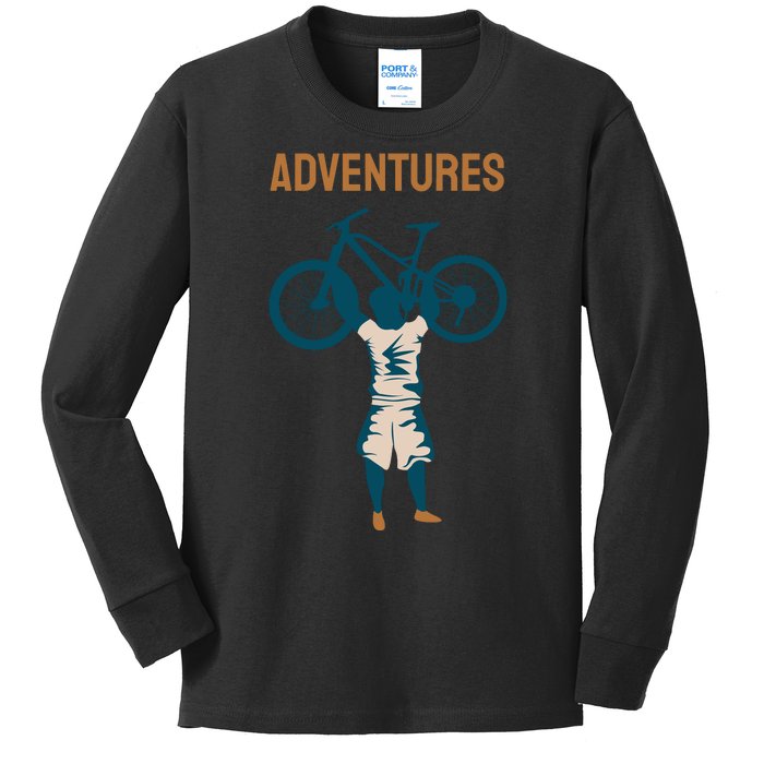 Adventures Cycling Kids Long Sleeve Shirt