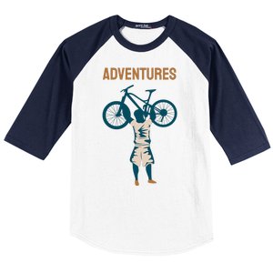 Adventures Cycling Baseball Sleeve Shirt