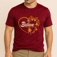 Appendix Cancer Awareness Believe Butterfly Heart Cooling Performance Crew T-Shirt
