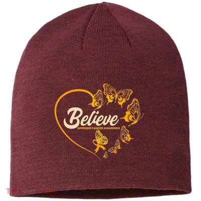 Appendix Cancer Awareness Believe Butterfly Heart Sustainable Beanie