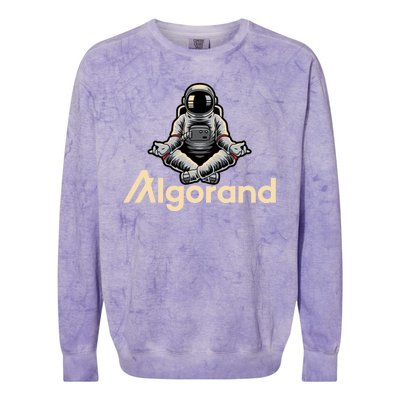 Algorand Crypto Astronaut Colorblast Crewneck Sweatshirt