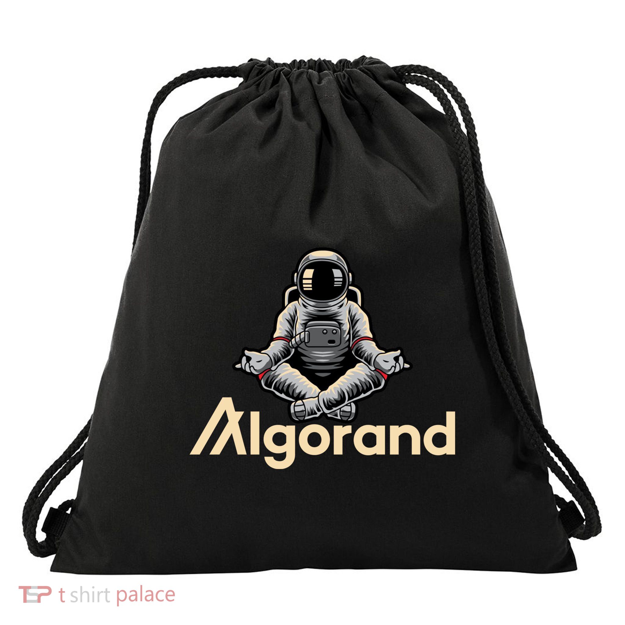 Algorand Crypto Astronaut Drawstring Bag