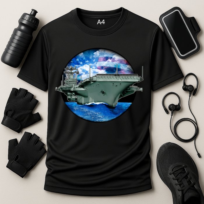 Aircraft Carrier Cooling Performance Crew T-Shirt