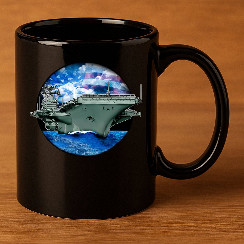 Aircraft Carrier 11oz C Handle Ceramic Mug