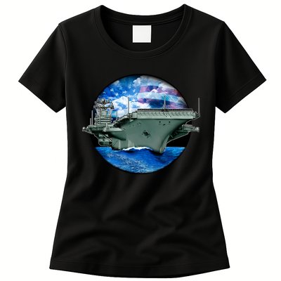 Aircraft Carrier Womens T-Shirt