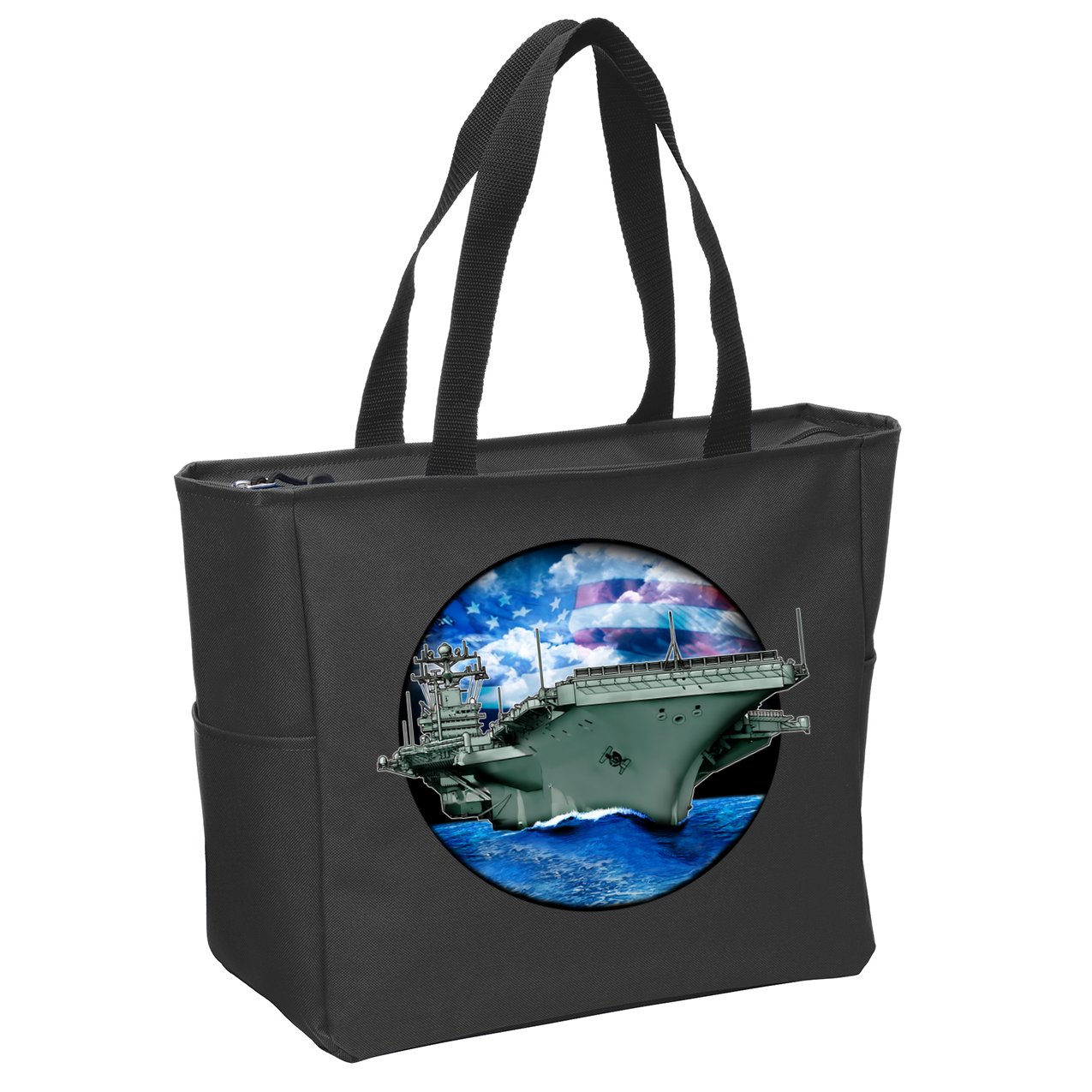 Aircraft Carrier Zip Tote Bag