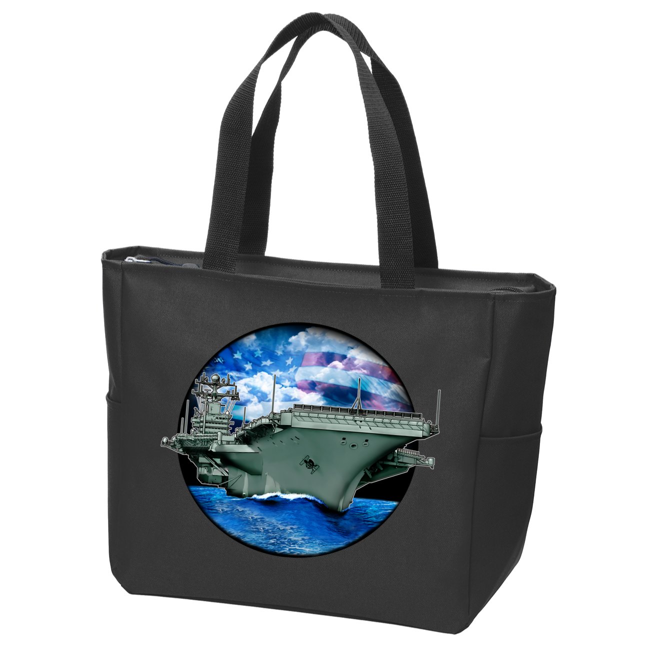Aircraft Carrier Zip Tote Bag