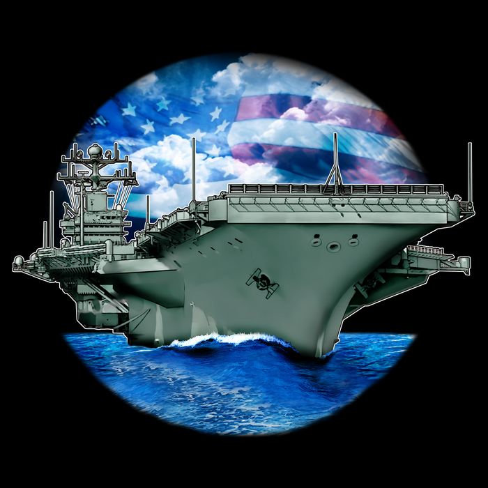 Aircraft Carrier Zip Tote Bag