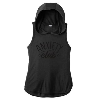 Anxiety Club Ladies PosiCharge Tri-Blend Wicking Draft Hoodie Tank