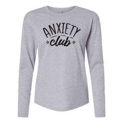 Anxiety Club Womens Cotton Relaxed Long Sleeve T-Shirt