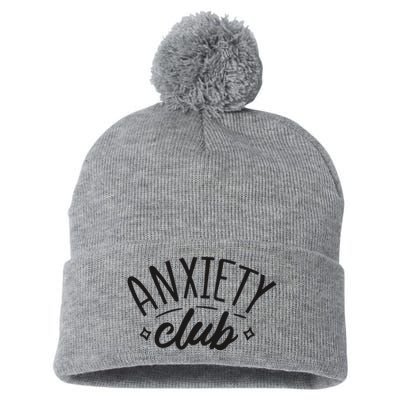 Anxiety Club Pom Pom 12in Knit Beanie