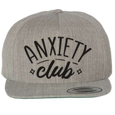 Anxiety Club Wool Snapback Cap