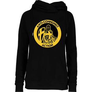 Anti Communist Anti Woke Conservative Womens Funnel Neck Pullover Hood