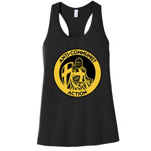 Anti Communist Anti Woke Conservative Women's Racerback Tank