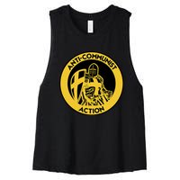 Anti Communist Anti Woke Conservative Women's Racerback Cropped Tank