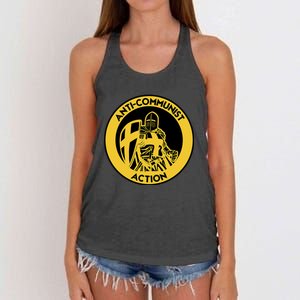 Anti Communist Anti Woke Conservative Women's Knotted Racerback Tank