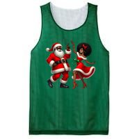 American Christmas African Santa Mrs Claus Dancing Xmas African Gift Mesh Reversible Basketball Jersey Tank