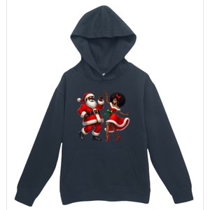 American Christmas African Santa Mrs Claus Dancing Xmas African Gift Urban Pullover Hoodie