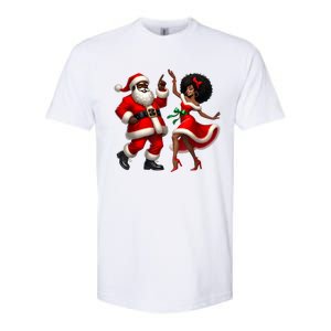 American Christmas African Santa Mrs Claus Dancing Xmas African Gift Softstyle CVC T-Shirt