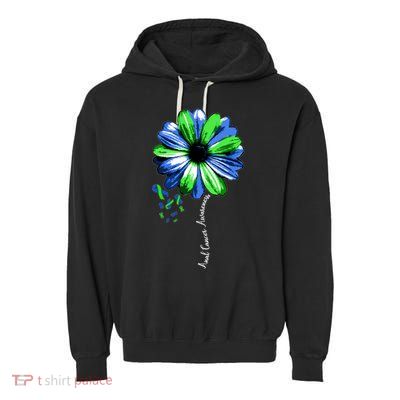 Anal Cancer Awareness Gift Warrior Pretty Garment-Dyed Fleece Hoodie