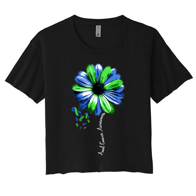 Anal Cancer Awareness Gift Warrior Pretty Crop Top