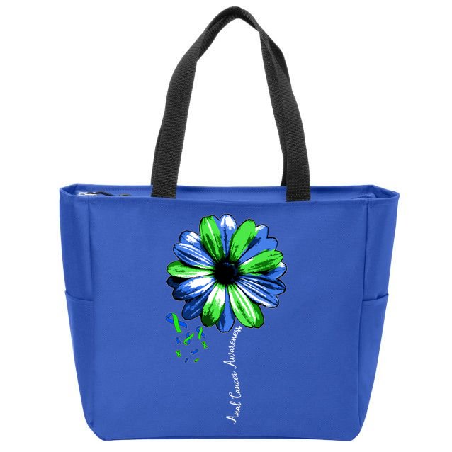 Anal Cancer Awareness Gift Warrior Pretty Zip Tote Bag
