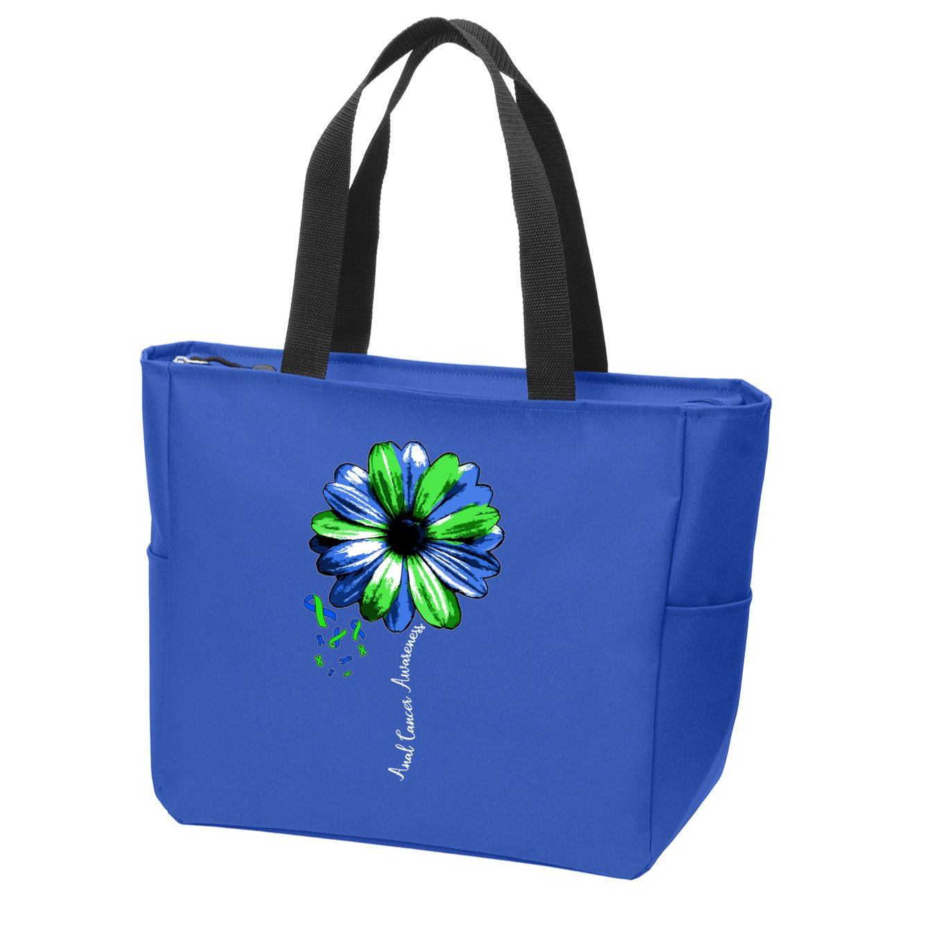 Anal Cancer Awareness Gift Warrior Pretty Zip Tote Bag