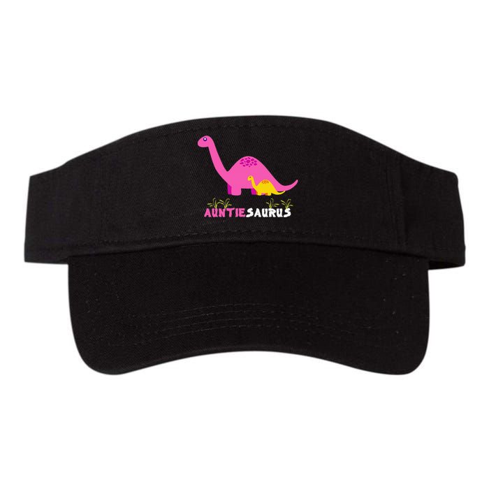 Auntiesaurus Cute Auntie Saurus Dinosaur Aunt Matching Valucap Bio-Washed Visor