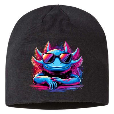 Axolotl Colorful Anime Cute Kawaii Axolotl Sustainable Beanie