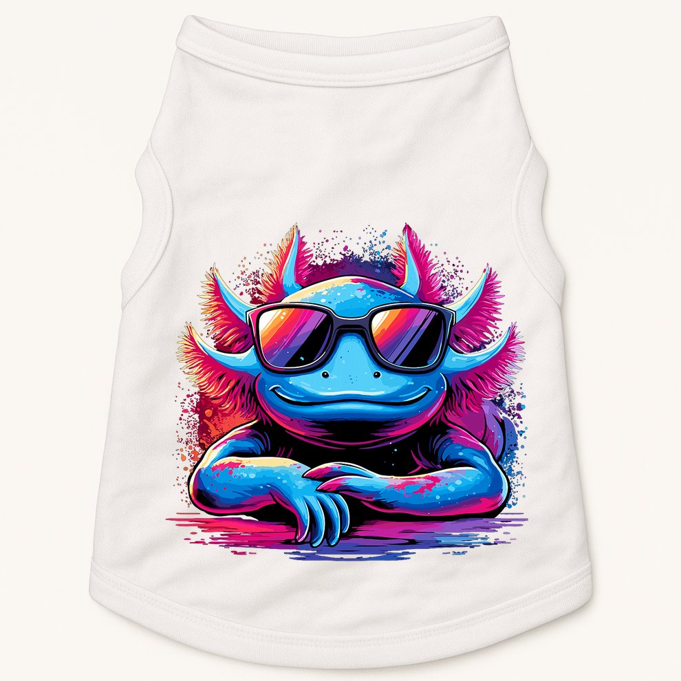 Axolotl Colorful Anime Cute Kawaii Axolotl Doggie Tank