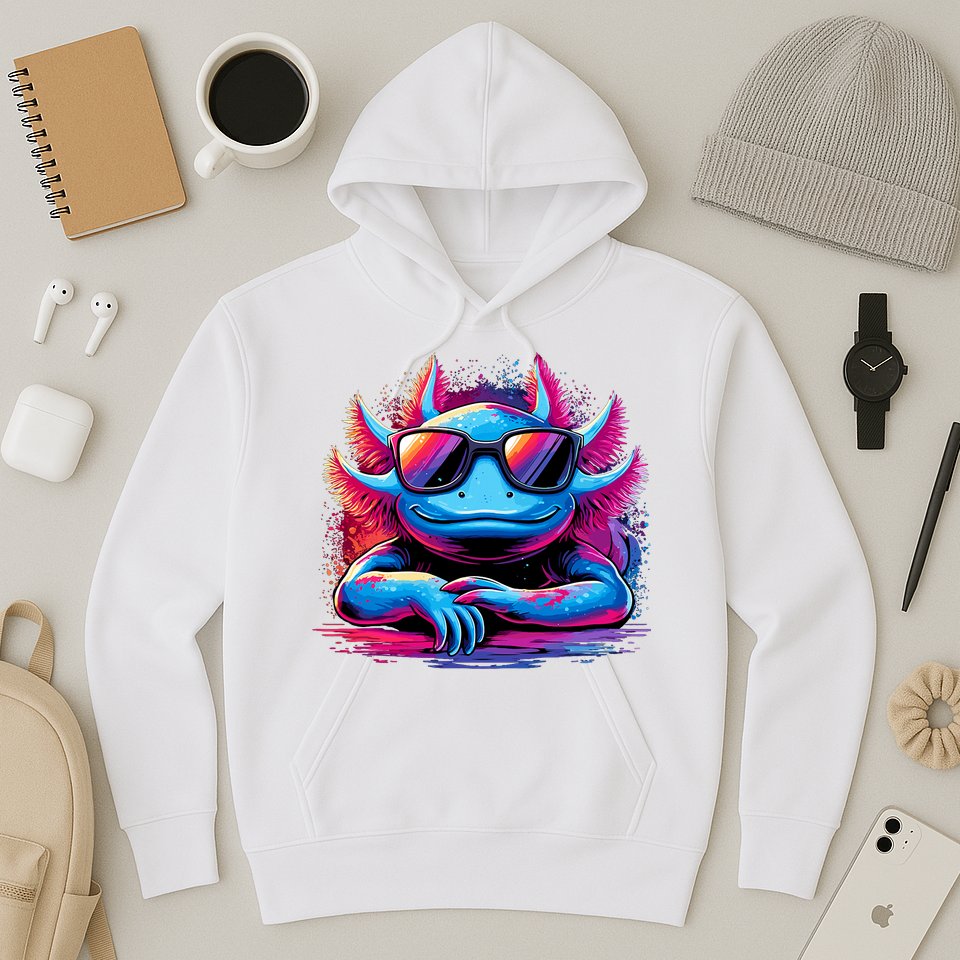 Axolotl Colorful Anime Cute Kawaii Axolotl Hoodie