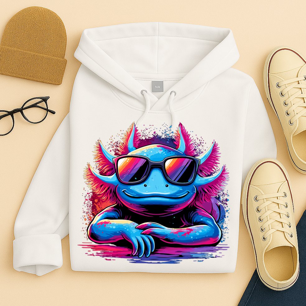 Axolotl Colorful Anime Cute Kawaii Axolotl Hoodie
