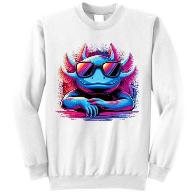 Axolotl Colorful Anime Cute Kawaii Axolotl Sweatshirt