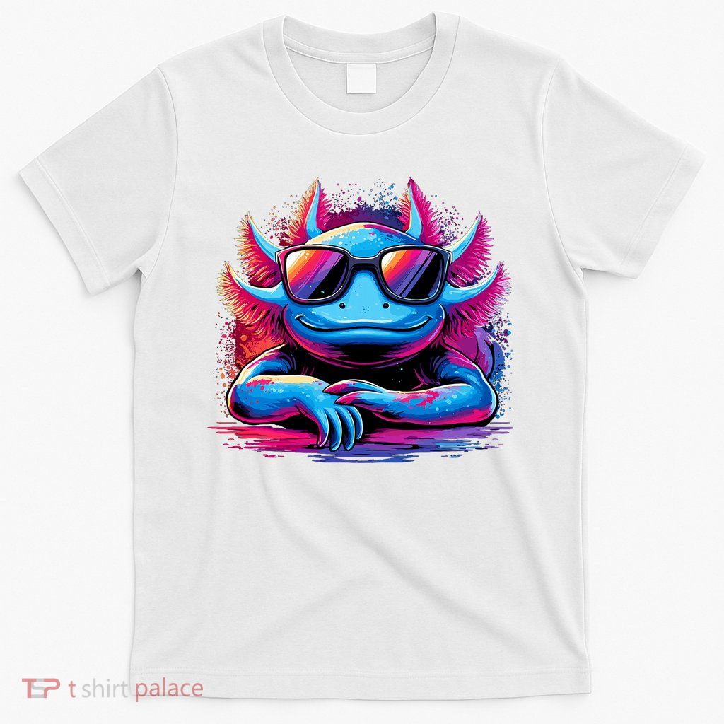 Axolotl Colorful Anime Cute Kawaii Axolotl T-Shirt