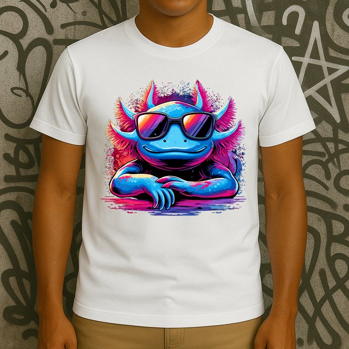 Axolotl Colorful Anime Cute Kawaii Axolotl T-Shirt