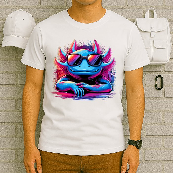 Axolotl Colorful Anime Cute Kawaii Axolotl T-Shirt