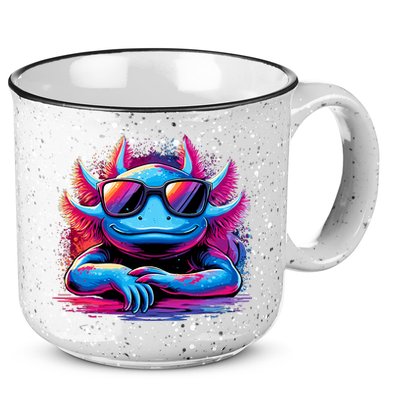 Axolotl Colorful Anime Cute Kawaii Axolotl 15oz Campfire Ceramic Mug