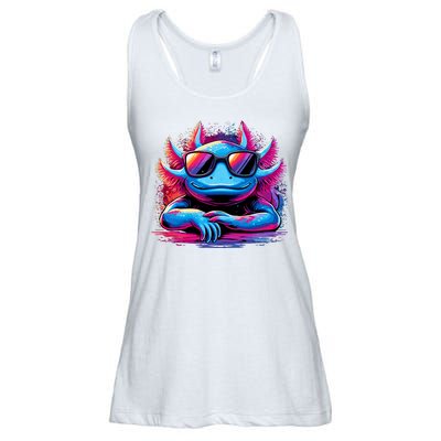 Axolotl Colorful Anime Cute Kawaii Axolotl Ladies Essential Flowy Tank