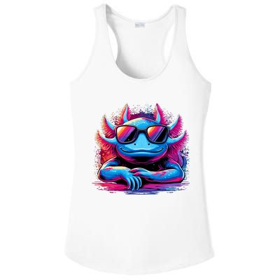 Axolotl Colorful Anime Cute Kawaii Axolotl Ladies PosiCharge Competitor Racerback Tank
